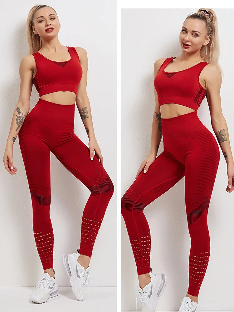 Fitness Pants Gym Leggings Women Seamless Energy Tights High Waist Sports Pants Workout Running Activewear Hollow Yoga Leggings