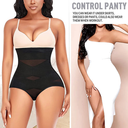 Tummy Control Slimming Shapewear Panties for Women High Waist Cincher Butt Lifter Shaping Underwear Body Shaper Girdle Panty