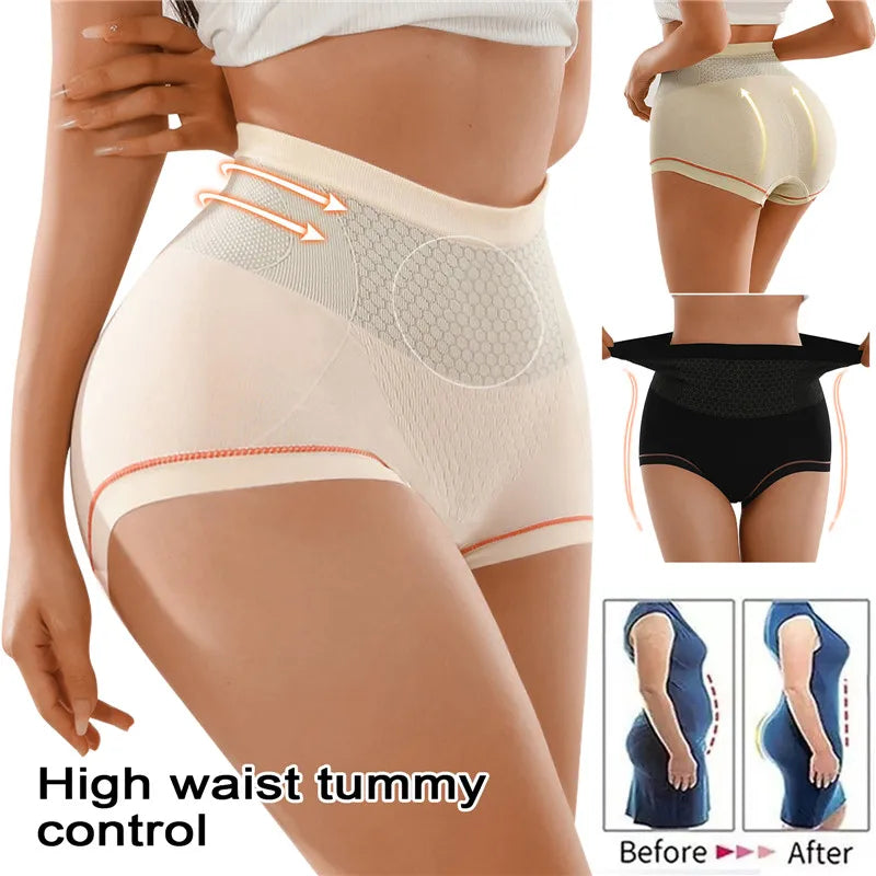 Women High Waist Shaping Panties Seamless Hip Lift Belly Briefs Tummy Control Panty Butt Lifter Shapewear Slim Panties Underwear