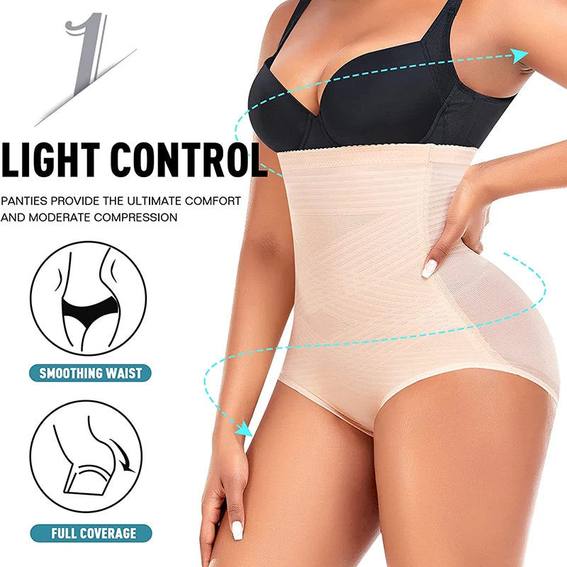 Tummy Control Slimming Shapewear Panties for Women High Waist Cincher Butt Lifter Shaping Underwear Body Shaper Girdle Panty