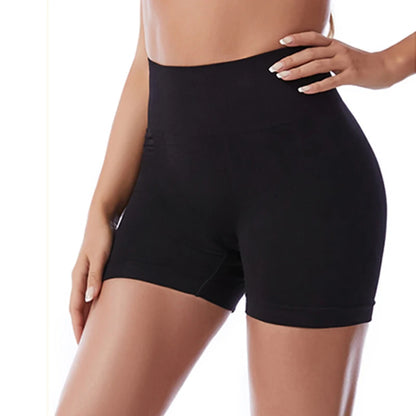 OWEQ Mid Waist Shaping Boyshort Panties Slimming Tummy Pants Solid Color Butt Lifter Body Shaper Tummy Control Shapewear