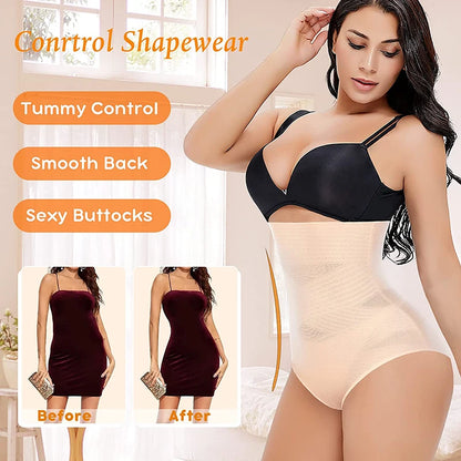 Tummy Control Slimming Shapewear Panties for Women High Waist Cincher Butt Lifter Shaping Underwear Body Shaper Girdle Panty