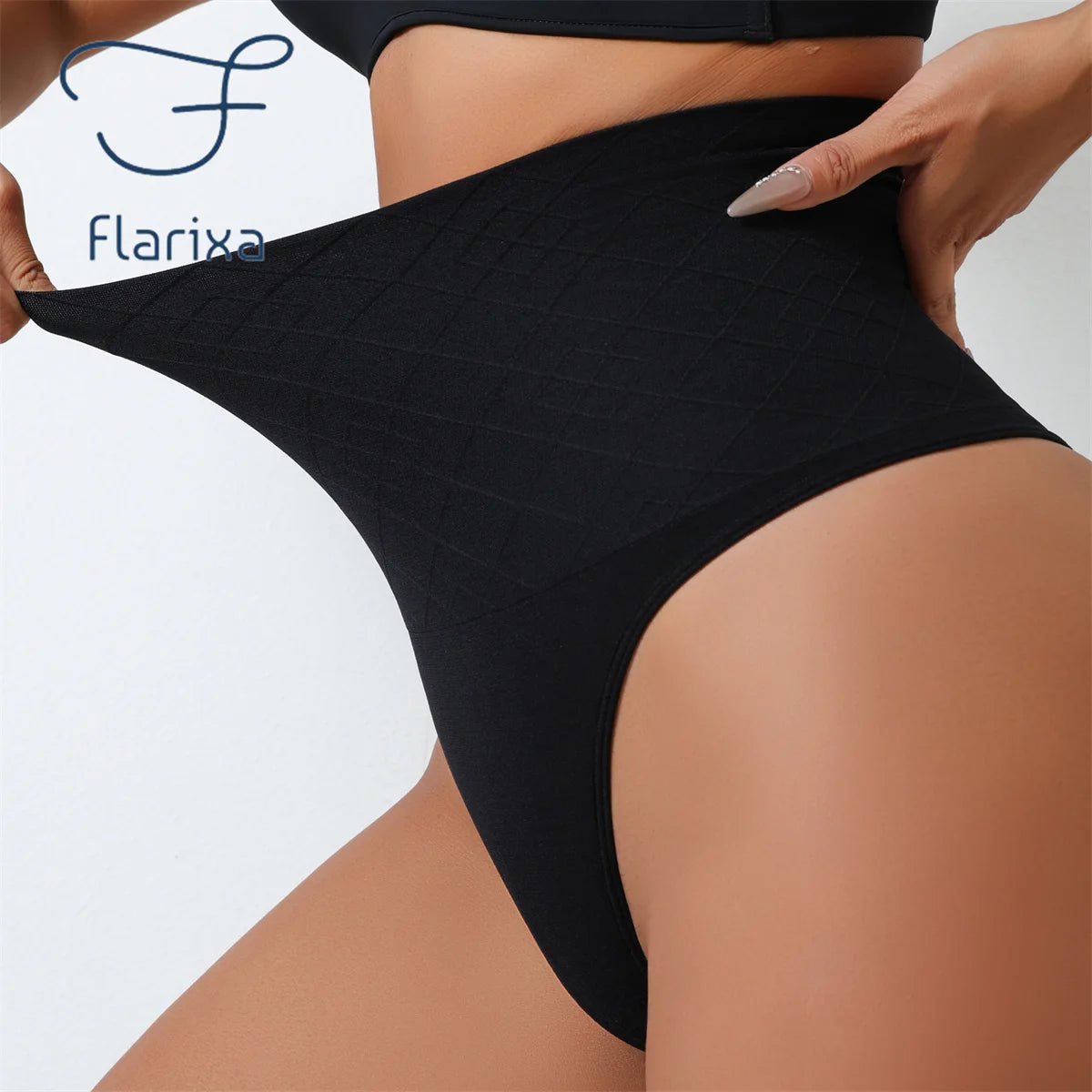 Flarixa High Waist Thongs Seamless Women Panties G-String Lingerie Tummy Control Shaping Girdle Shaper Underwear