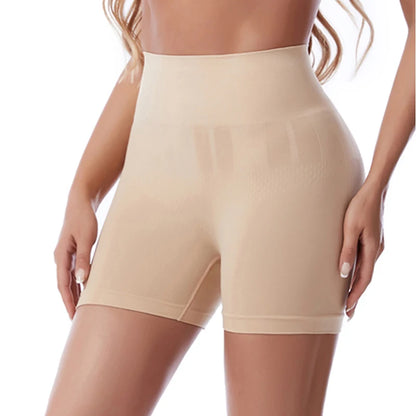 OWEQ Mid Waist Shaping Boyshort Panties Slimming Tummy Pants Solid Color Butt Lifter Body Shaper Tummy Control Shapewear