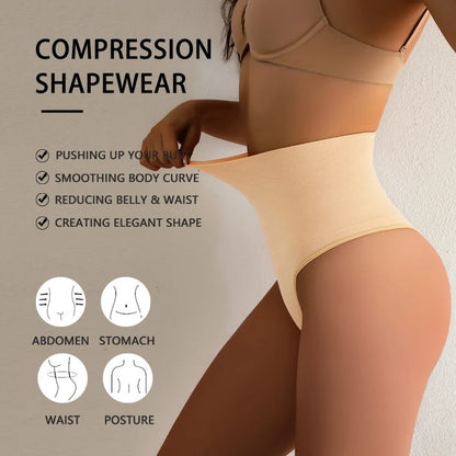 Seamless Women Tummy Control Panties High Waist Flat Belly Shaping Panties Slimming Butt Lifter Underwear Antibacterial Briefs